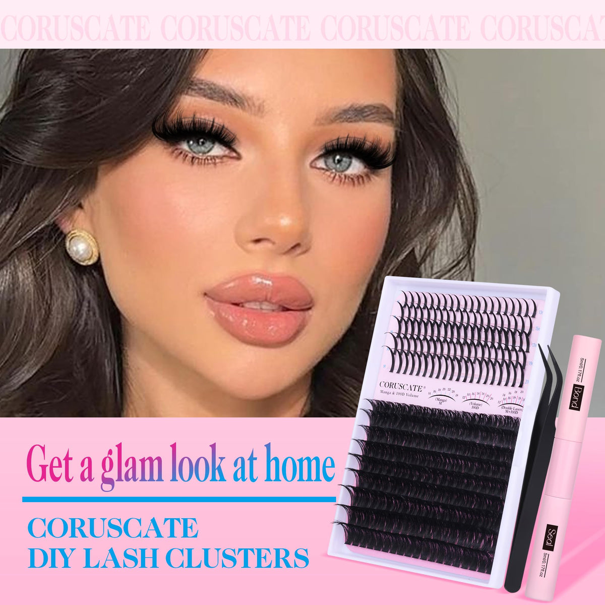 CORUSCATE lash bond and seal provide secure, long-lasting wear.