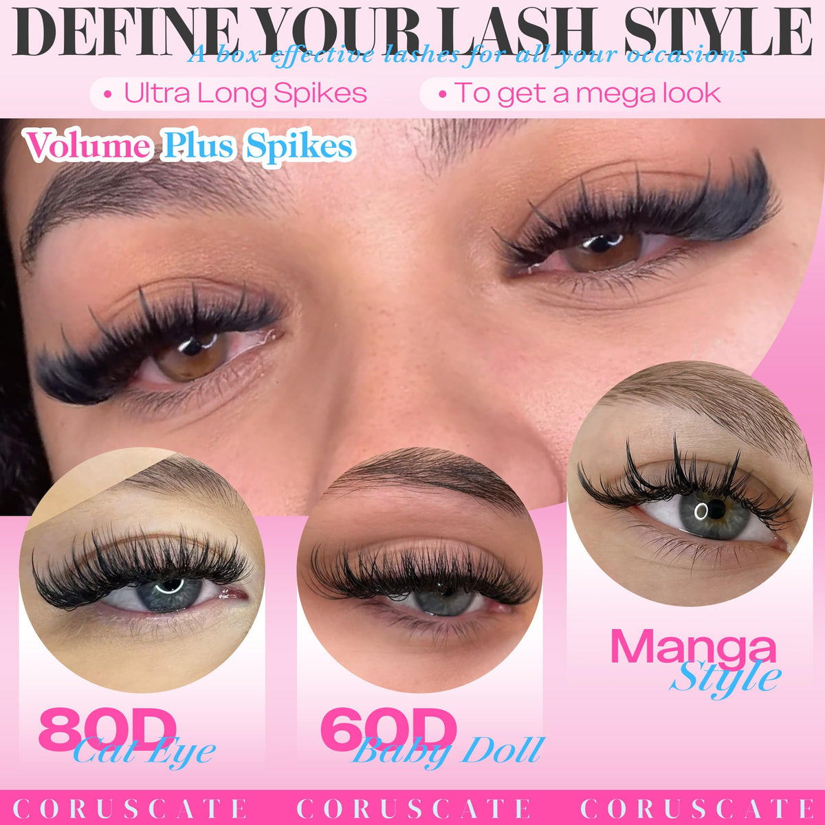CORUSCATE lash bond and seal for secure, reusable wear.