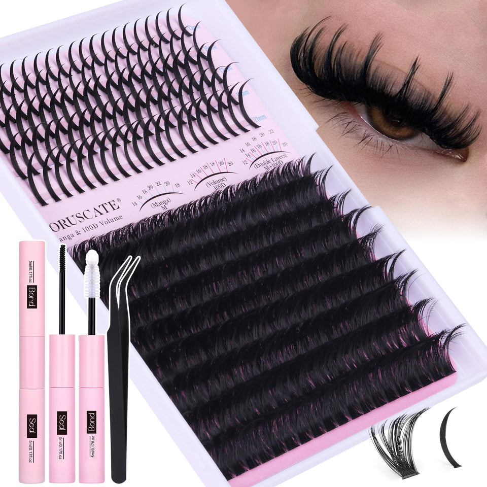 CORUSCATE lash clusters kit 100D delivers bold volume for daily drama.