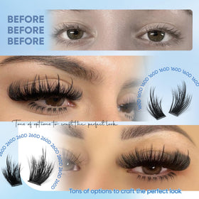 CORUSCATE lash tweezers for precise, easy application.