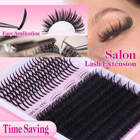 CORUSCATE manga lash clusters for dramatic, spiky lash style.