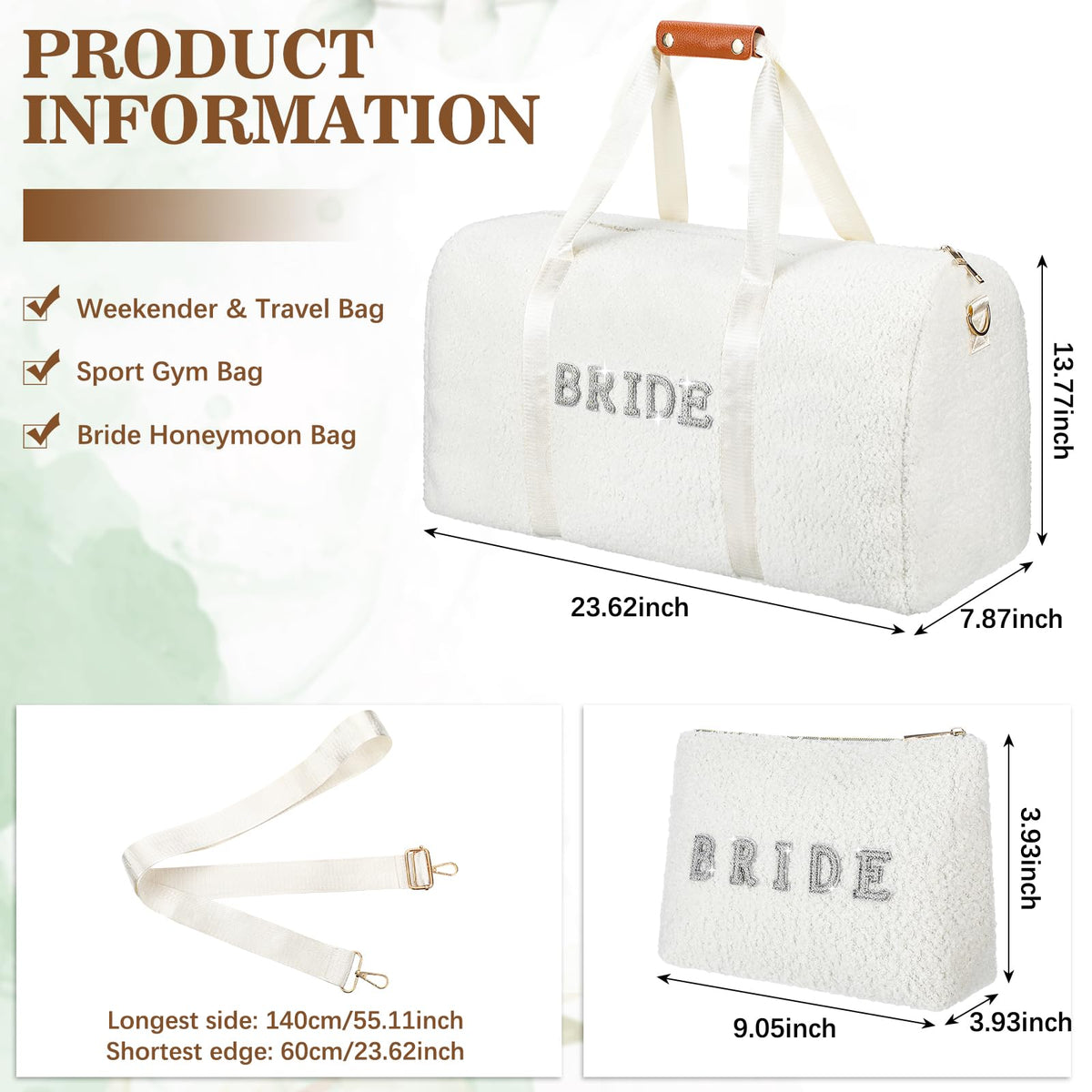 Cosblank makeup bag included is compact yet roomy for essentials
