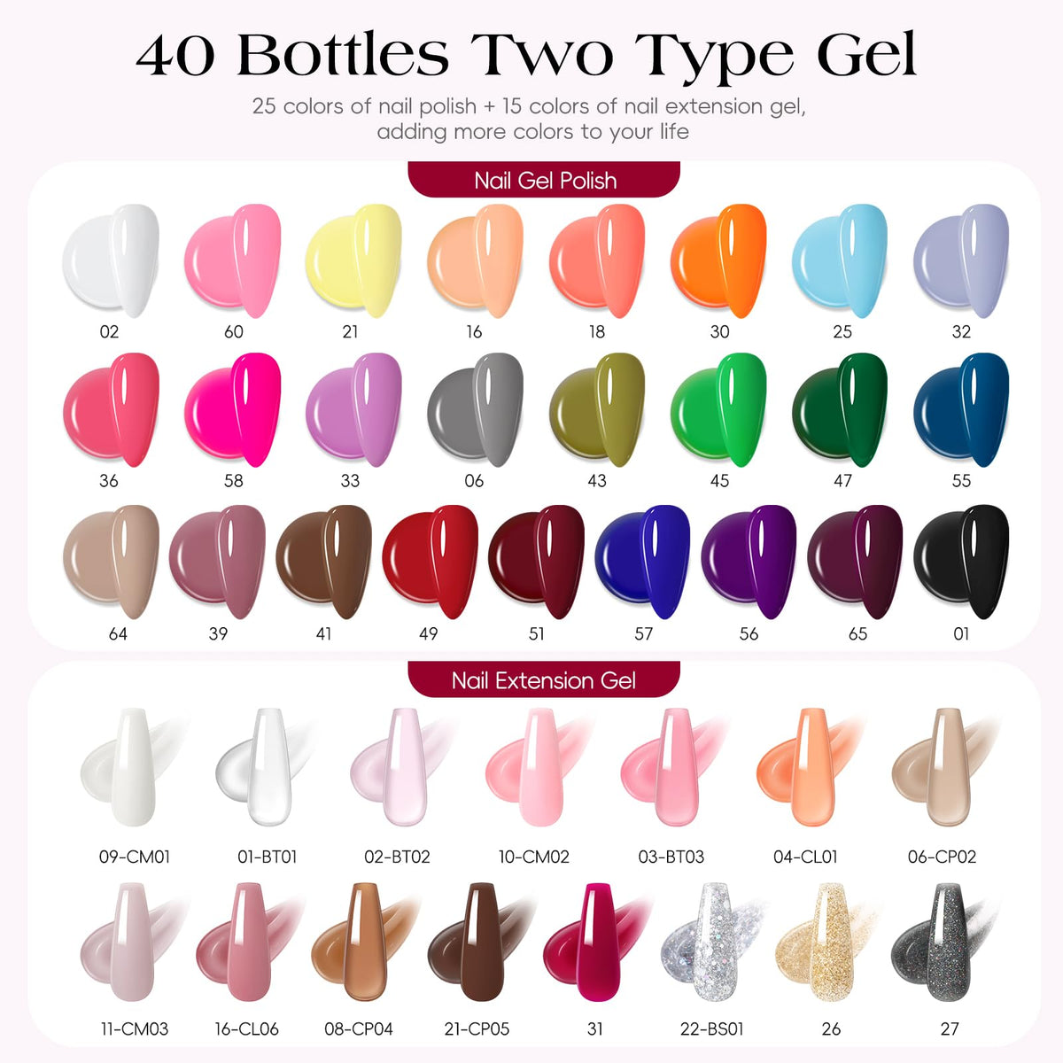 COSCELIA 25-polish color range for quick nail art variety.