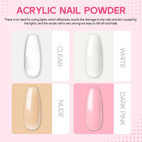 COSCELIA white acrylic powder for sharp tips and strength