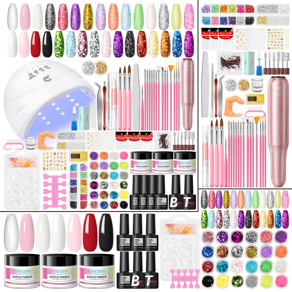 COSCELIA acrylic nail kit full set for at-home professional-looking nails