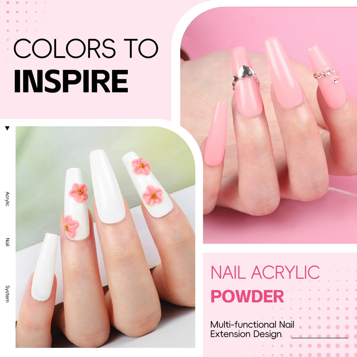 COSCELIA rhinestones add sparkle to professional-looking nails