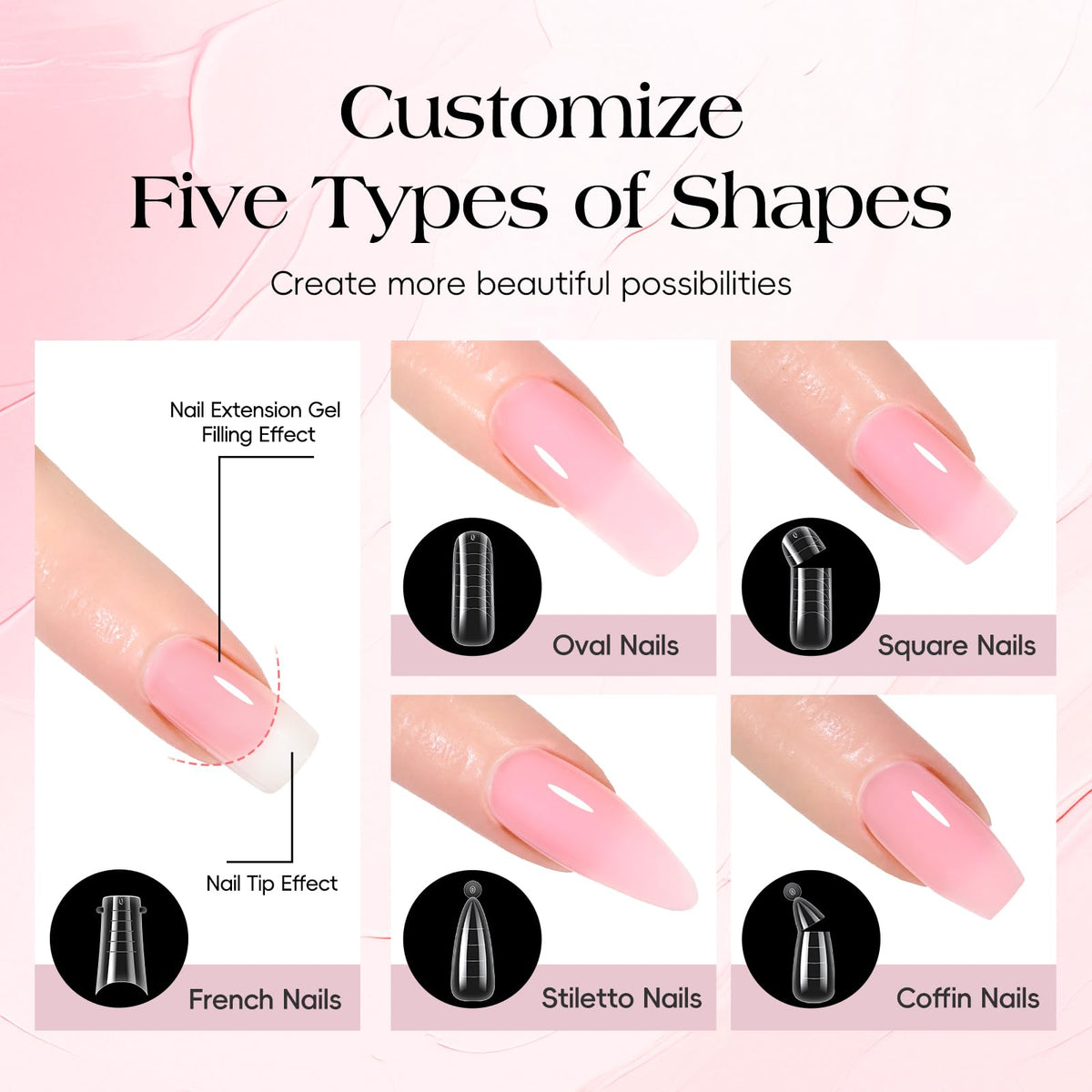 COSCELIA French stickers for elegant nail designs.