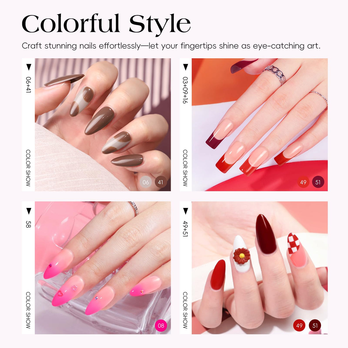 COSCELIA nail gel forms and clips for shaping nails.