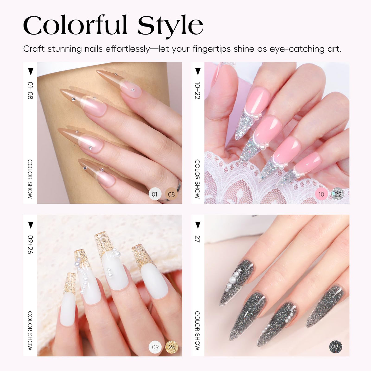 COSCELIA gold and silver foil decals for nail art.