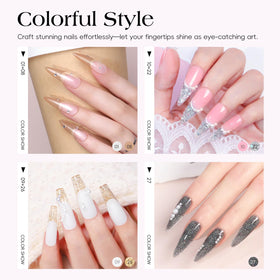 COSCELIA gold and silver foil decals for nail art.