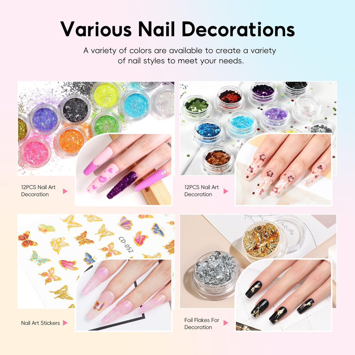 COSCELIA nail stickers for quick decorative designs