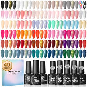 COSCELIA 40pc gel nail polish set packaging shown for display and gifting