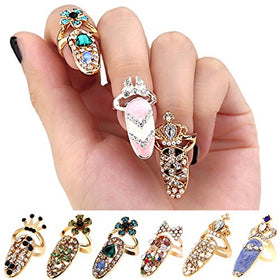 CosCosX crown nail ring delivers regal charm for special occasions.