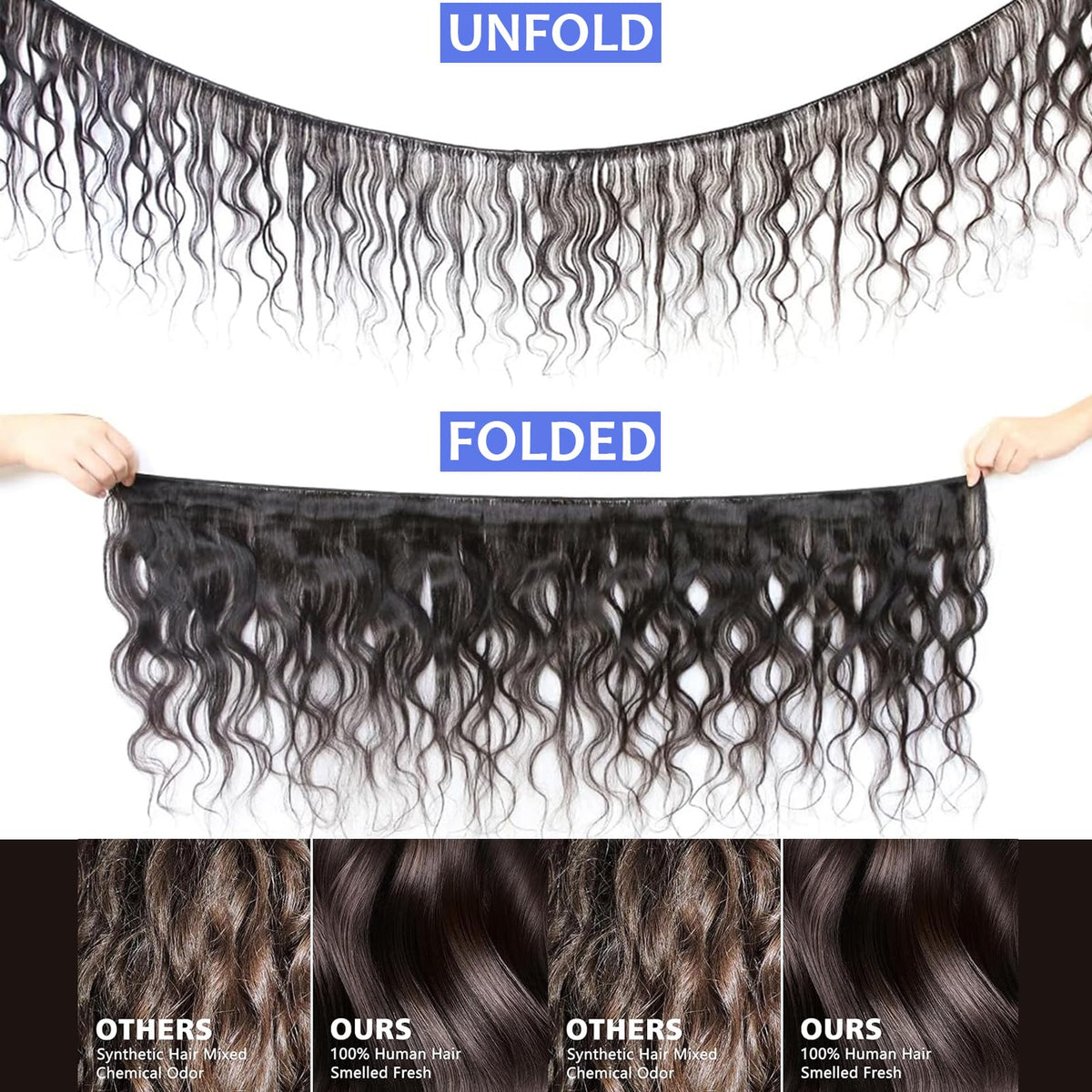Coshgirl body wave bundles 18 inch long, vibrant natural black color and bounce.