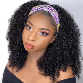 Coshgirl headband wig kinky curly 14 inch hair for natural volume