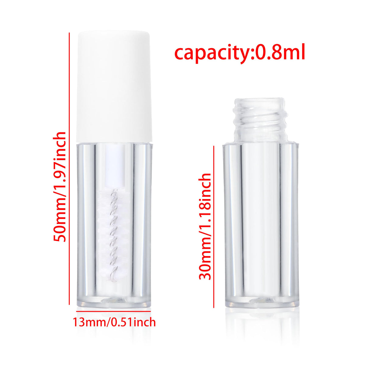 COSIDEA white mini tubes offer compact storage for travel makeup.