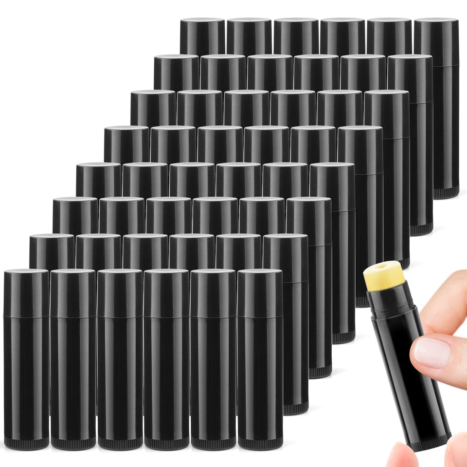 Cositina 100pcs 5g black lip balm tubes ready for DIY projects and samples.
