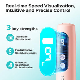 COSLUS C52 reaches up to 20,000 RPM for efficient gel and acrylic work.