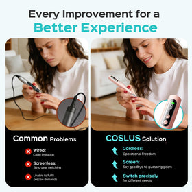 COSLUS C52's lightweight ergonomic design for comfortable extended use.