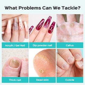 COSLUS C52 precision bits kit enables shaping, polishing, and cuticle work.