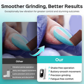 COSLUS E51 cordless nail file with LCD display for precise speed control