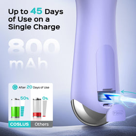 COSLUS Face Scrubber USB charging setup for convenient power on the go