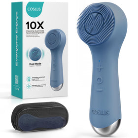 COSLUS FBS03 2-in-1 brush with spin and vibration for deep cleansing.