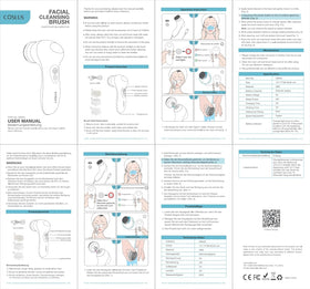 COSLUS FBX04 shower-use setup with replaceable brushes for ongoing care.