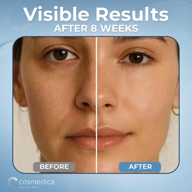 Cosmedica Hydrating Night Cream packaging emphasizes vegan, USA-made cruelty-free product.