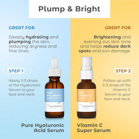 Cosmedica Pure Hyaluronic Acid Serum bottle delivers lightweight hydration