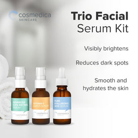 Cosmedica Skincare Hyaluronic acid serum dropper releasing moisture for plump skin.