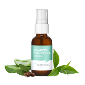 Cosmedica Skincare Retinol Serum bottle close-up for anti-aging care