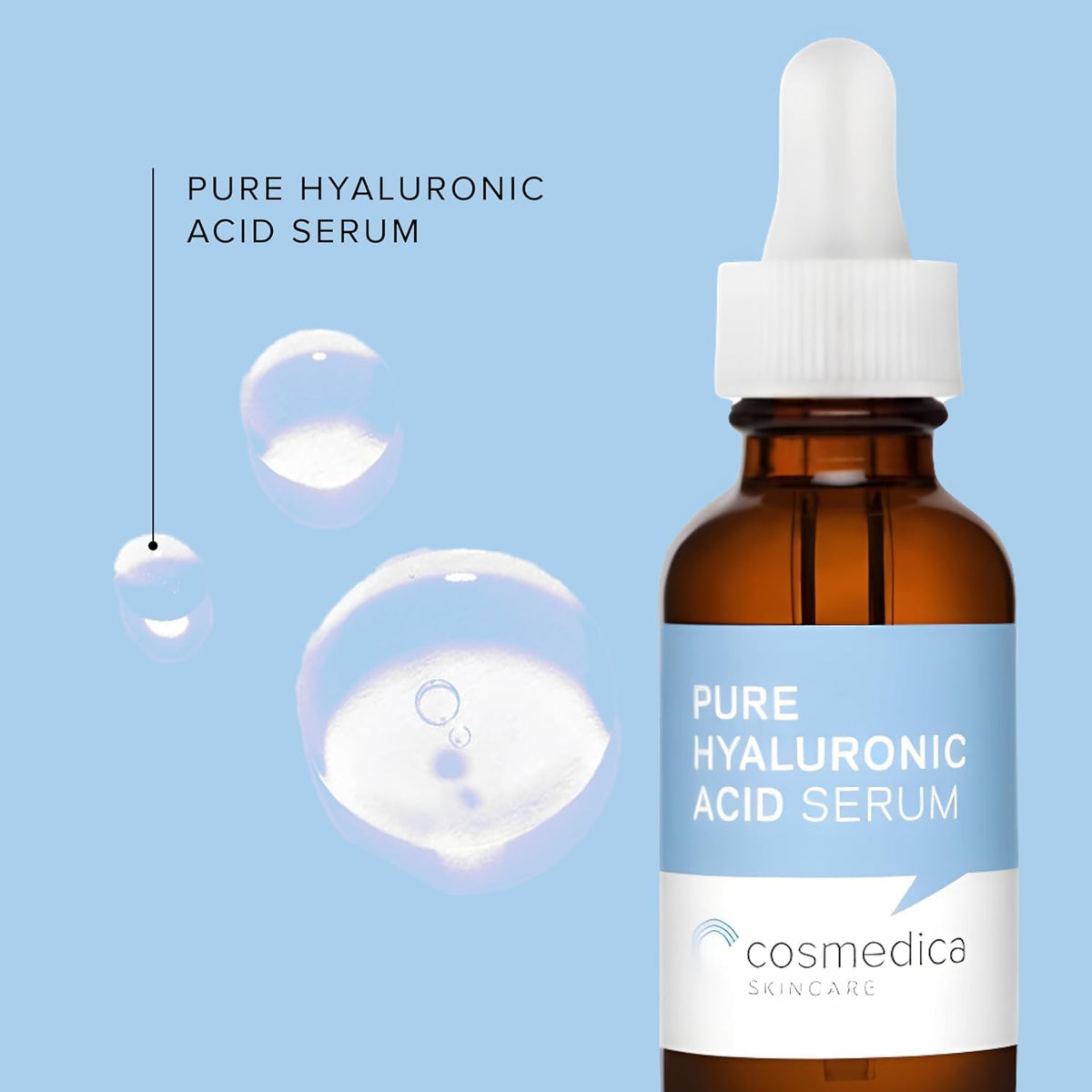 Cosmedica Skincare Retinol serum texture close-up showing wrinkle-smoothing action.
