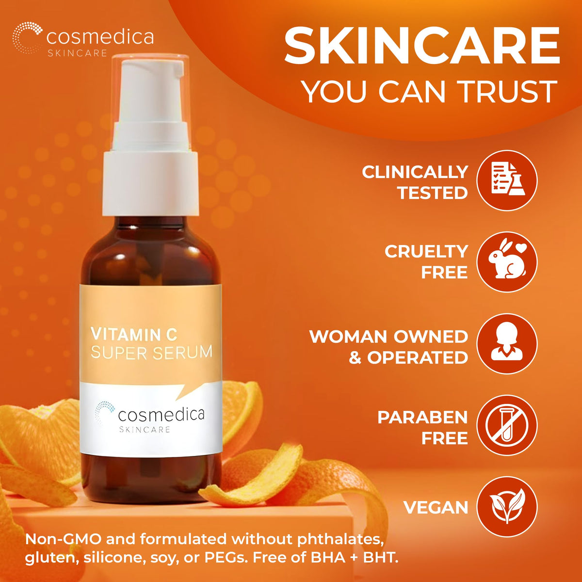 Cosmedica Vitamin C Serum routine for morning and night glow
