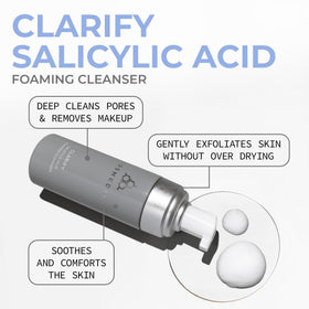 COSMEDIX Clarify foam texture indicating airy daily lather