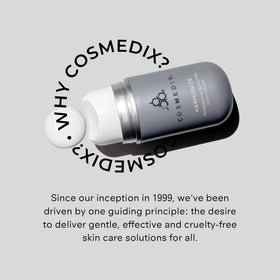 COSMEDIX Harmonize ingredients graphic features fruit extracts and prebiotic support for skin balance