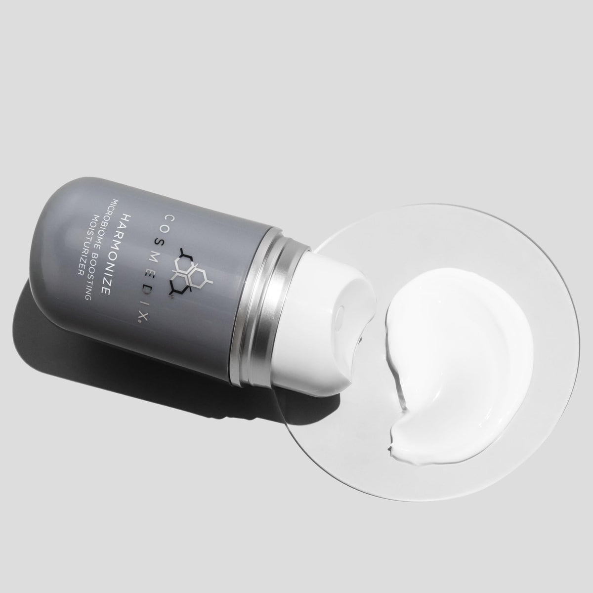 COSMEDIX Harmonize packaging with eco-friendly icon signals responsible skincare