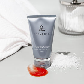 COSMEDIX Pure Enzymes Cranberry Mask application in spa-like routine context