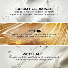 COSMEDIX Skin Thirst Witch Hazel ingredient highlights soothing balance on skin.