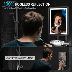 COSMIRROR with 3 color lights for optimal grooming illumination.