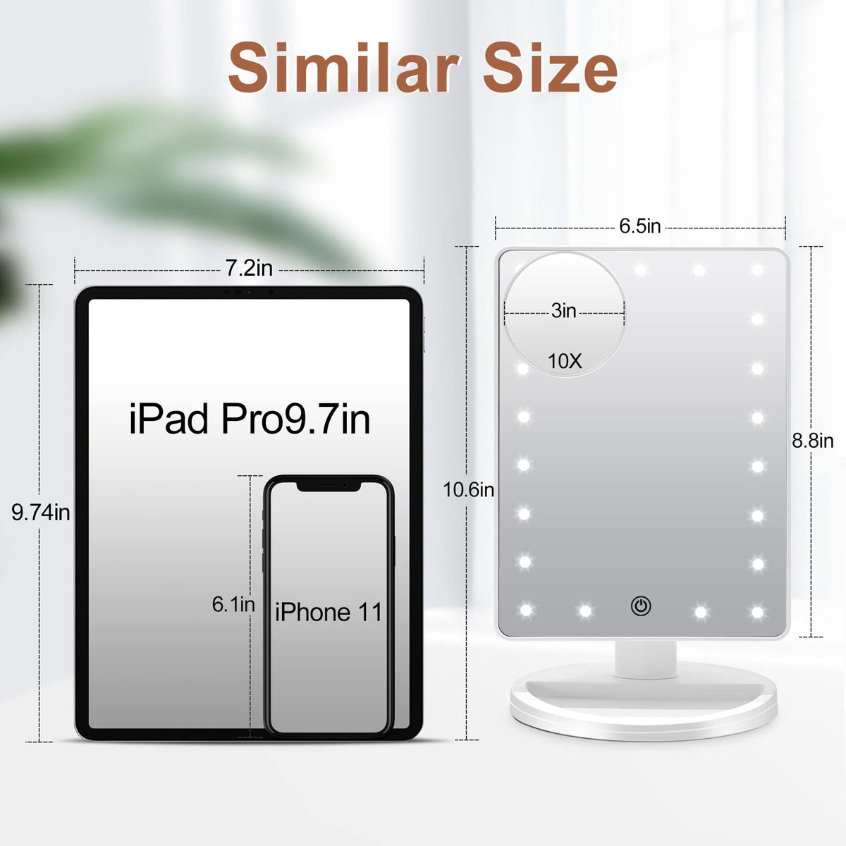 COSMIRROR 180-degree rotation for flexible viewing angles during routine