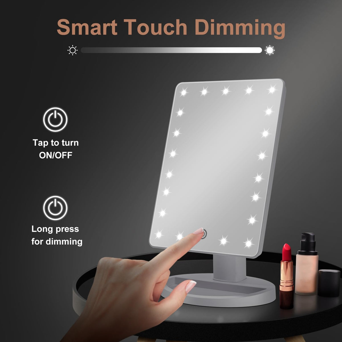 COSMIRROR 21-LED lighting provides true-color illumination in any room