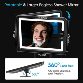 COSMIRROR nano adhesive mount sticks securely to tile or glass.