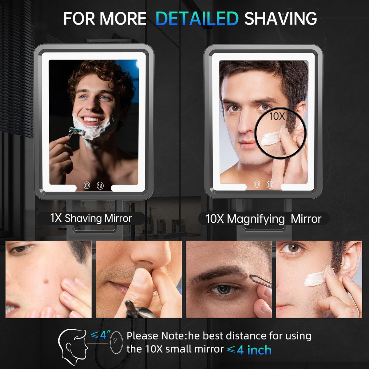 COSMIRROR stepless dimming keeps brightness consistent and skin-friendly.