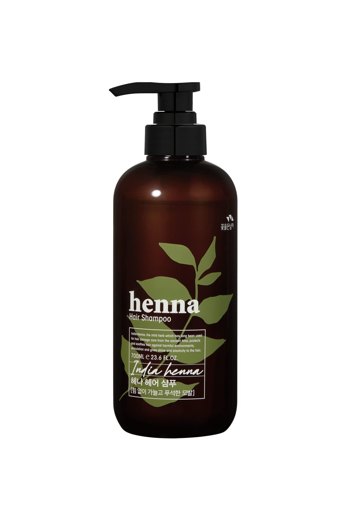 COSMOCOS Henna Hair Shampoo bottle front view for gentle cleansing and natural shine.