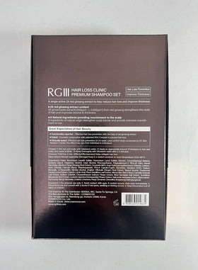COSMOCOS RG3 Premium Shampoo MFDS approval label signals trusted Korean manufacturing.