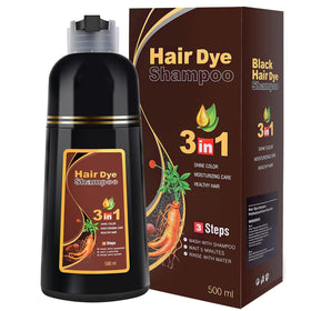 cosmpro Coffee Hair Dye Shampoo bottle-pour for easy at-home color result