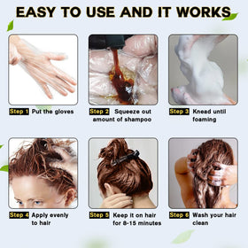 cosmpro Coffee Hair Dye Shampoo gloves-application for mess-free usage