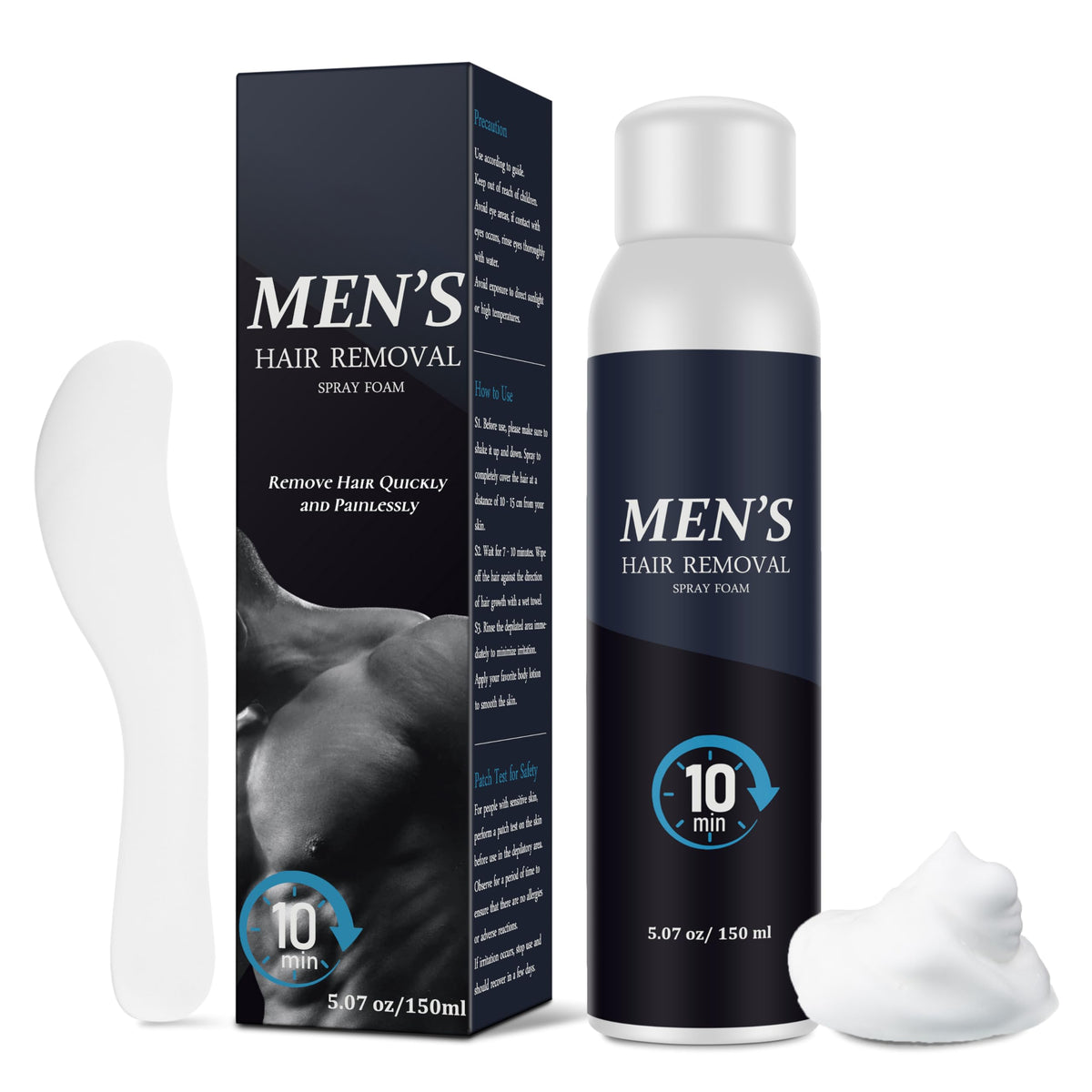 Cosmpro hair removal spray foam on forearms for quick, painless removal