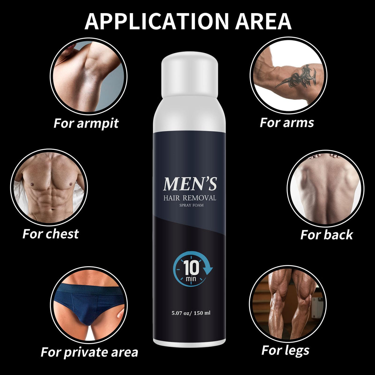 Cosmpro spray foam on underarms for smooth skin without razor nicks